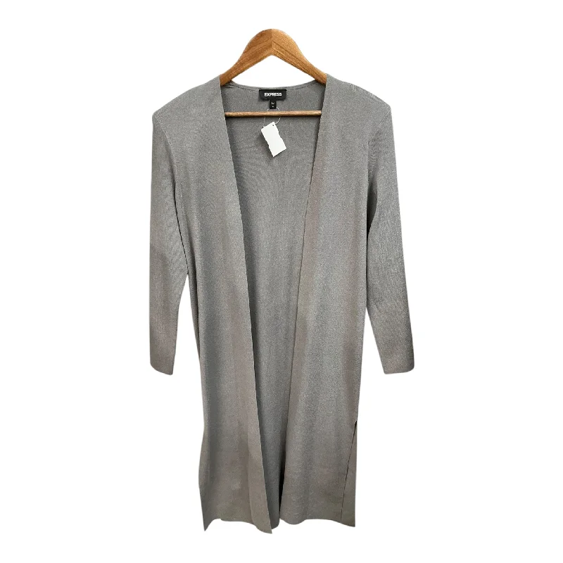 Cardigan By Express In Grey, Size: M