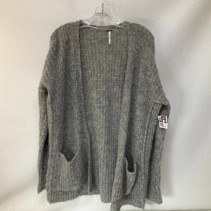 Sweater Cardigan By Free People In Grey, Size: Xs