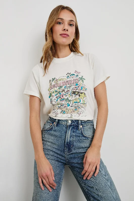 BOYFRIEND T-SHIRT - RAILS LOS ANGELES MAP WHITE