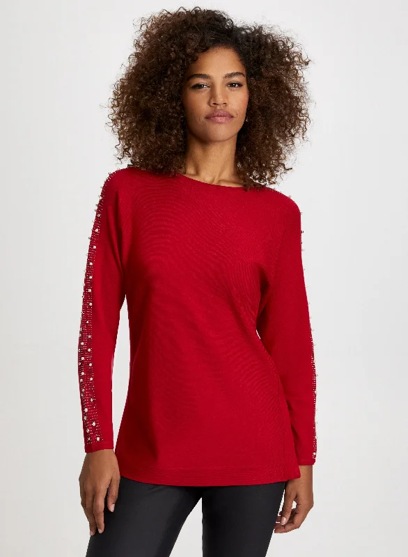 Pearl & Stud Detail Sweater