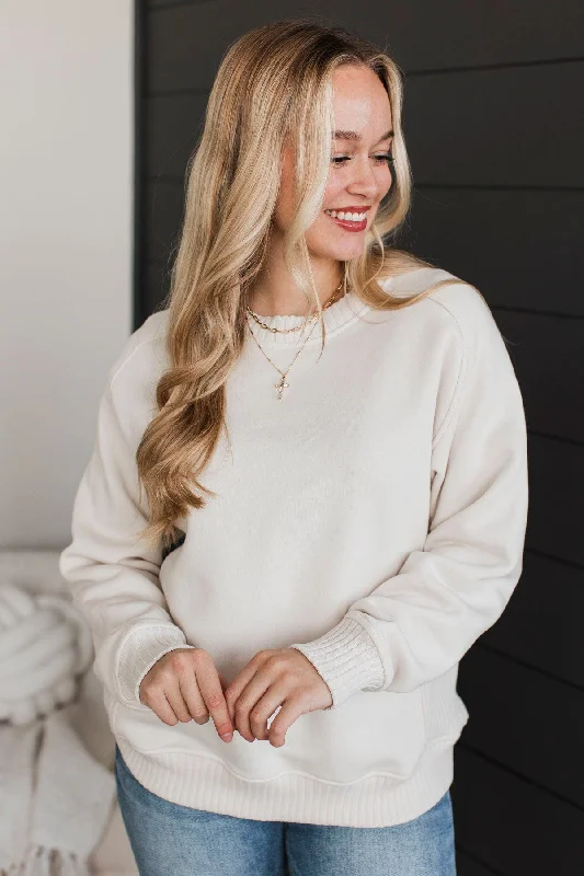 Peaceful Moments Pullover Top- Bone