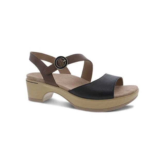 Women's Marjory Black Tumbled Nappa Sandal