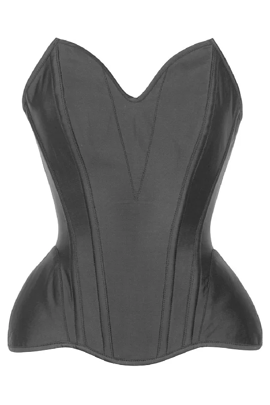 Murdock Black Satin Classic Overbust Corset