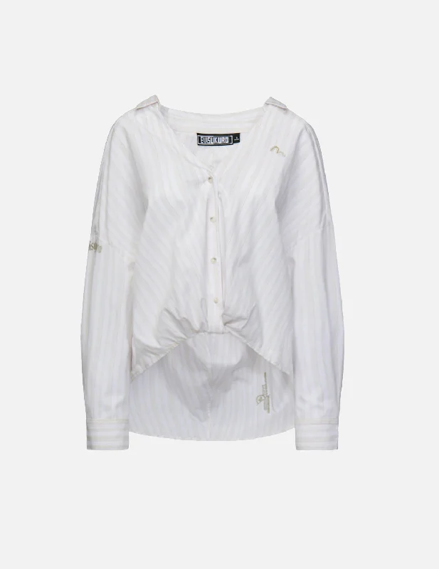 Seagull Appliqué Pinstripe Shirt