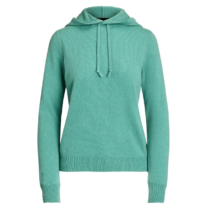 Womens RLX Cashmere Hoodie Haven Green - AW24