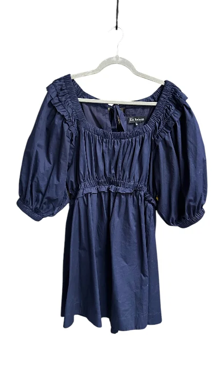 Dress Casual Short By En Saison In Navy, Size: L