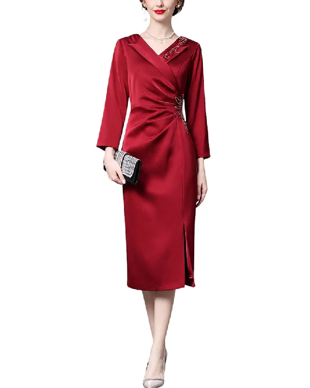 Anette 3/4-Sleeve Midi Dress