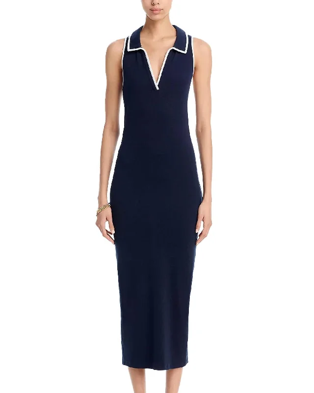 Darien Midi Dress In Navy