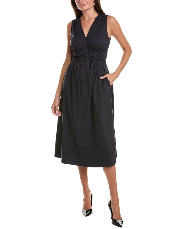 Joseph Ribkoff Smocked Midi Dress