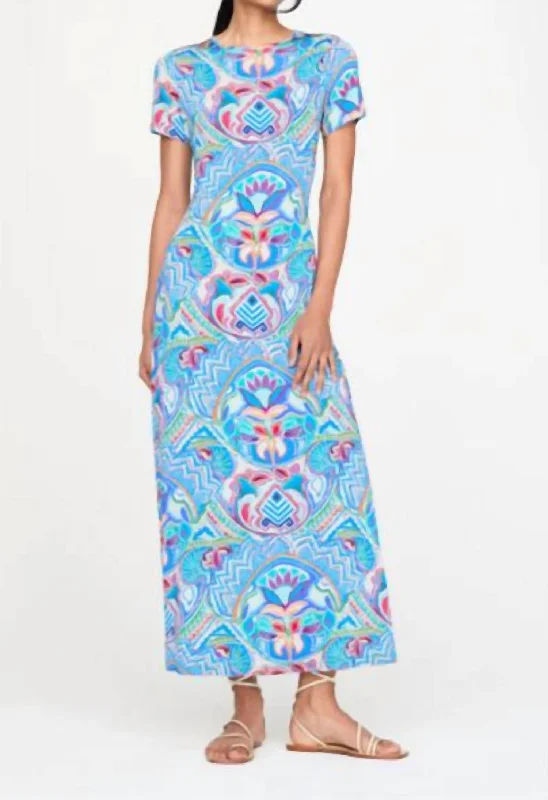 Sloan Midi Dress In Morpho Mosaic