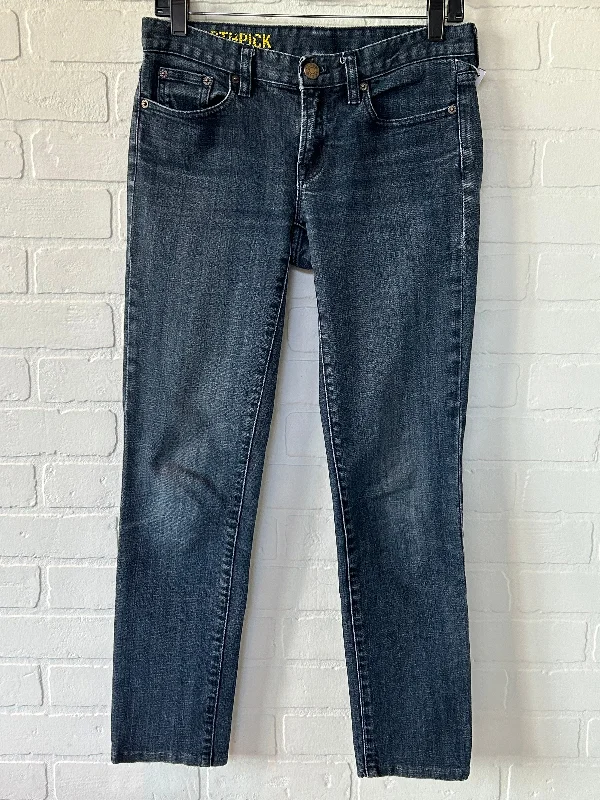 Blue Denim Jeans Straight Toothpick, Size 6