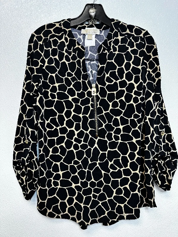 Top 3/4 Sleeve By Michael By Michael Kors In Animal Print, Size: M