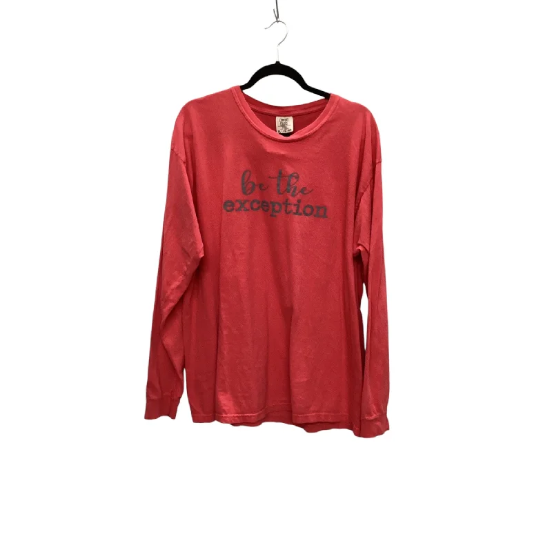 Top Long Sleeve Basic By Comfort Colors In Red, Size: Xl