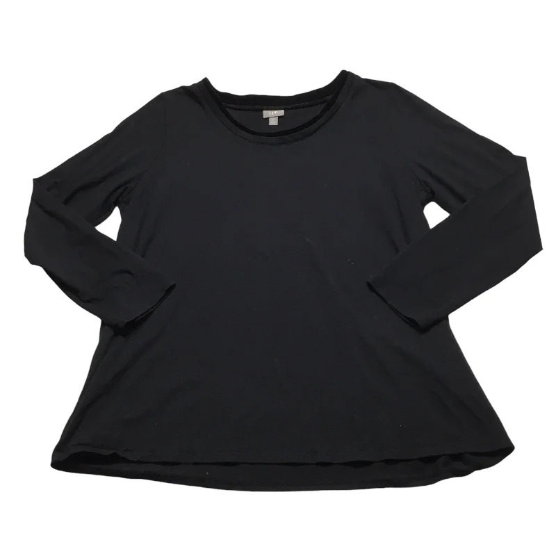 Top Long Sleeve Basic By J. Jill In Black, Size: Xl