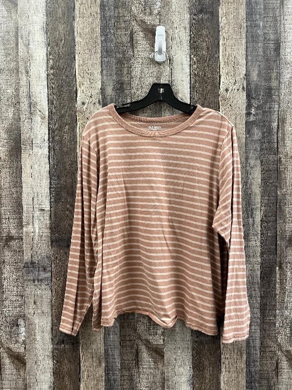 Top Long Sleeve Basic By Old Navy In Striped Pattern, Size: Xxl