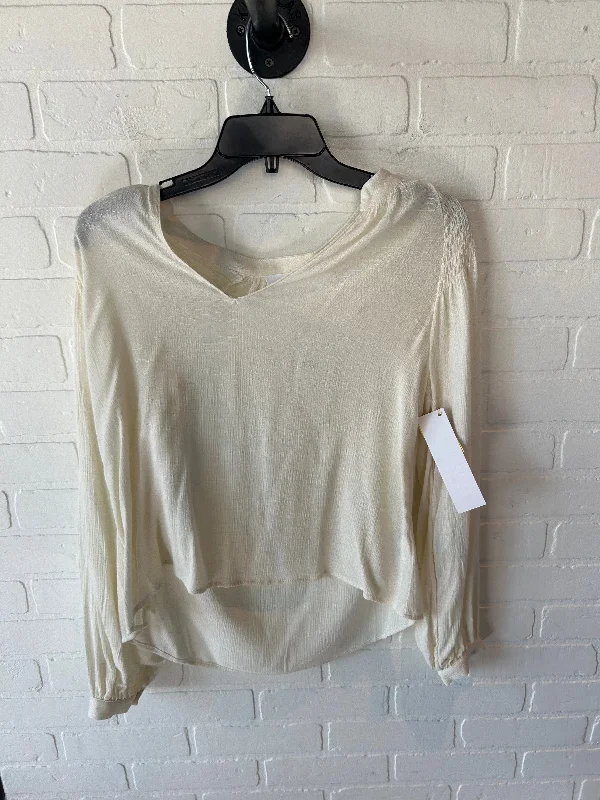 Top Long Sleeve By Cmc In Cream, Size: Xs