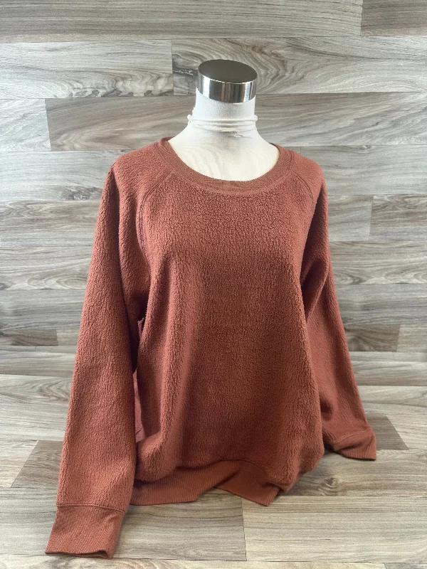 Top Long Sleeve By Old Navy In Brown, Size: Xxl