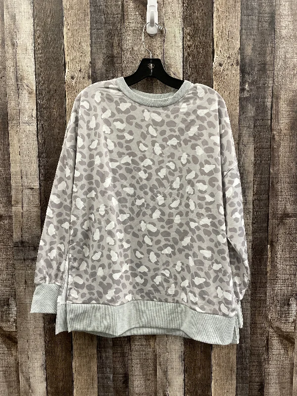 Top Long Sleeve By Shein In Animal Print, Size: M