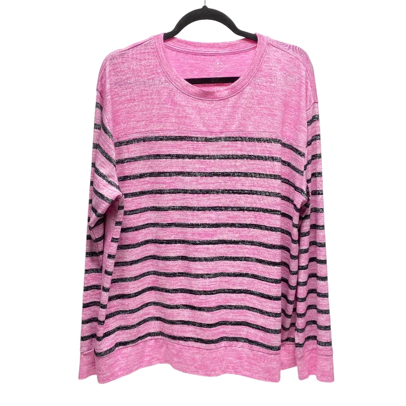 Top Long Sleeve By St Johns Bay In Striped Pattern, Size: Xl