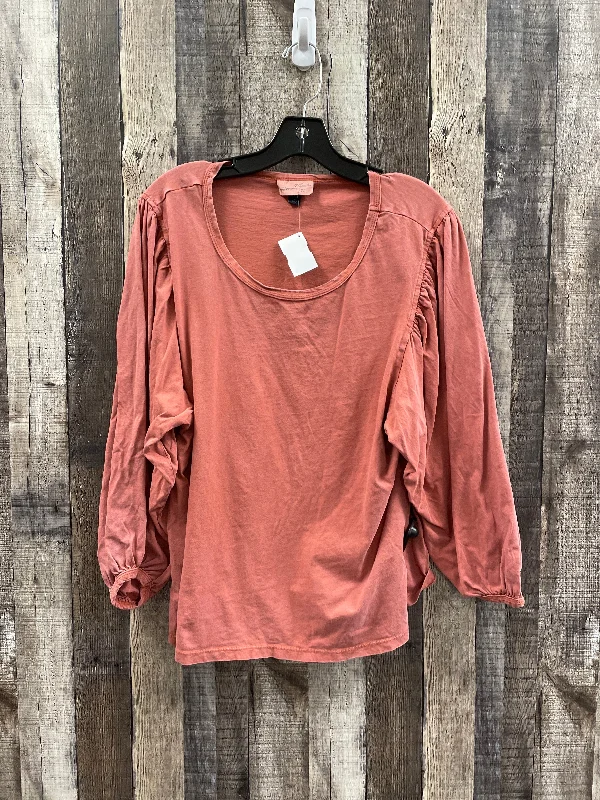 Top Long Sleeve By Universal Thread In Orange, Size: Xl