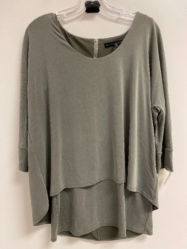 Top Long Sleeve By White House Black Market In Green, Size: M