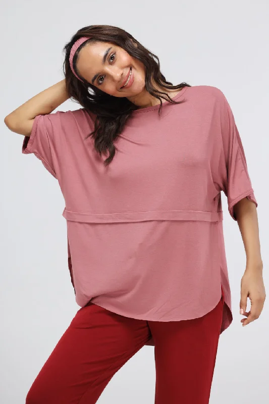 Deco Rose Modal Oversized Lounge Top